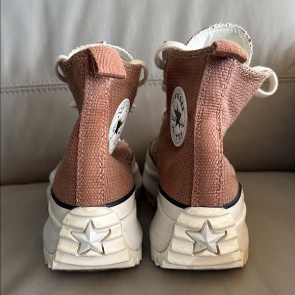 Converse Brown High-Top Sneakers with Chunky Platform Sole sz 6.5 - Picture 4 of 8